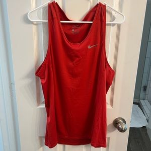Nike Dri-Fit Sleeveless Red Top Medium